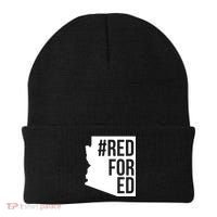 Red For Ed #RedForEd Arizona Teacher Protest Beanie thumb 0