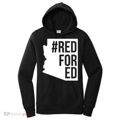 Red For Ed #RedForEd Arizona Teacher Protest Women's Hoodie