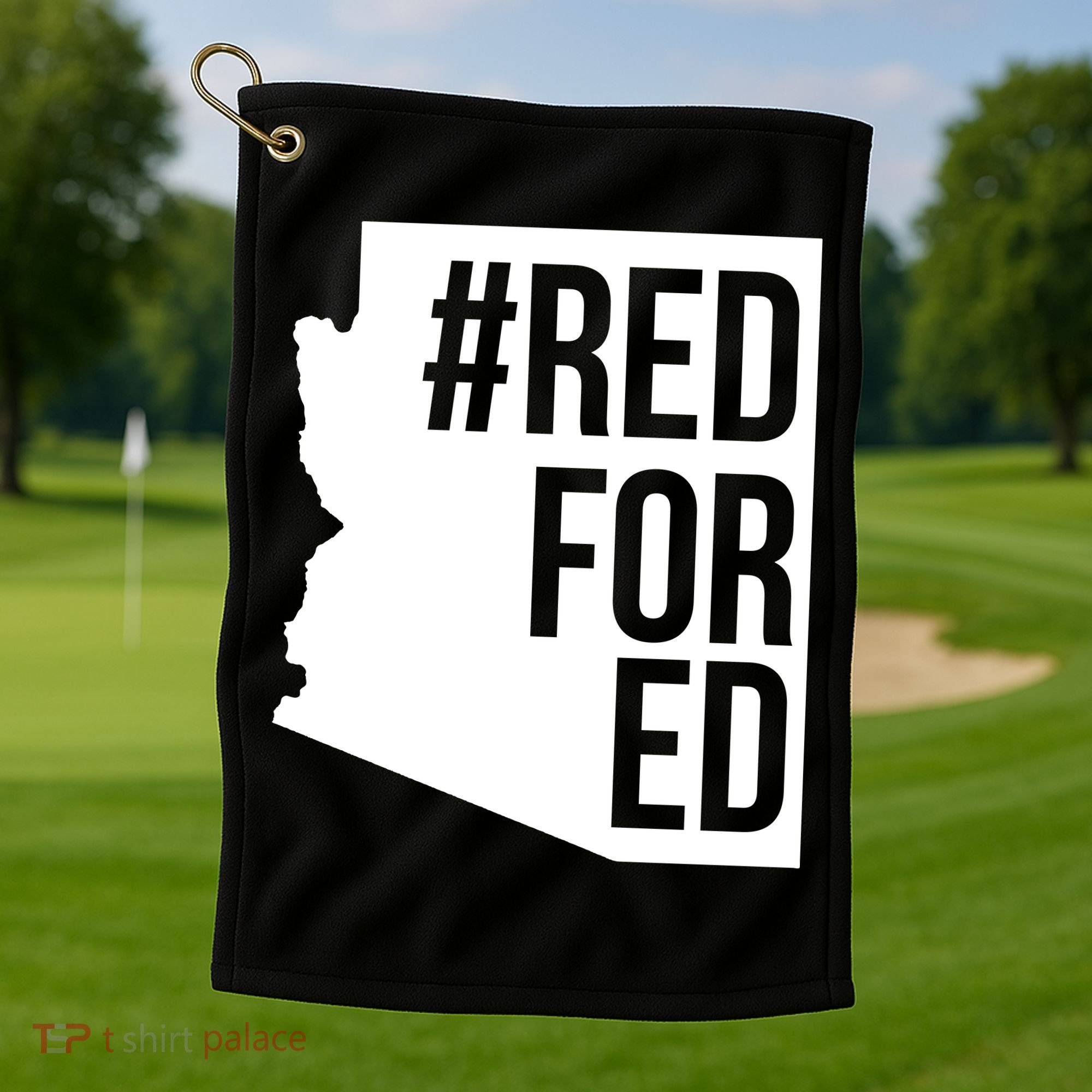 Red For Ed #RedForEd Arizona Teacher Protest Golf Towel