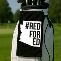 Red For Ed #RedForEd Arizona Teacher Protest Golf Towel thumb 2