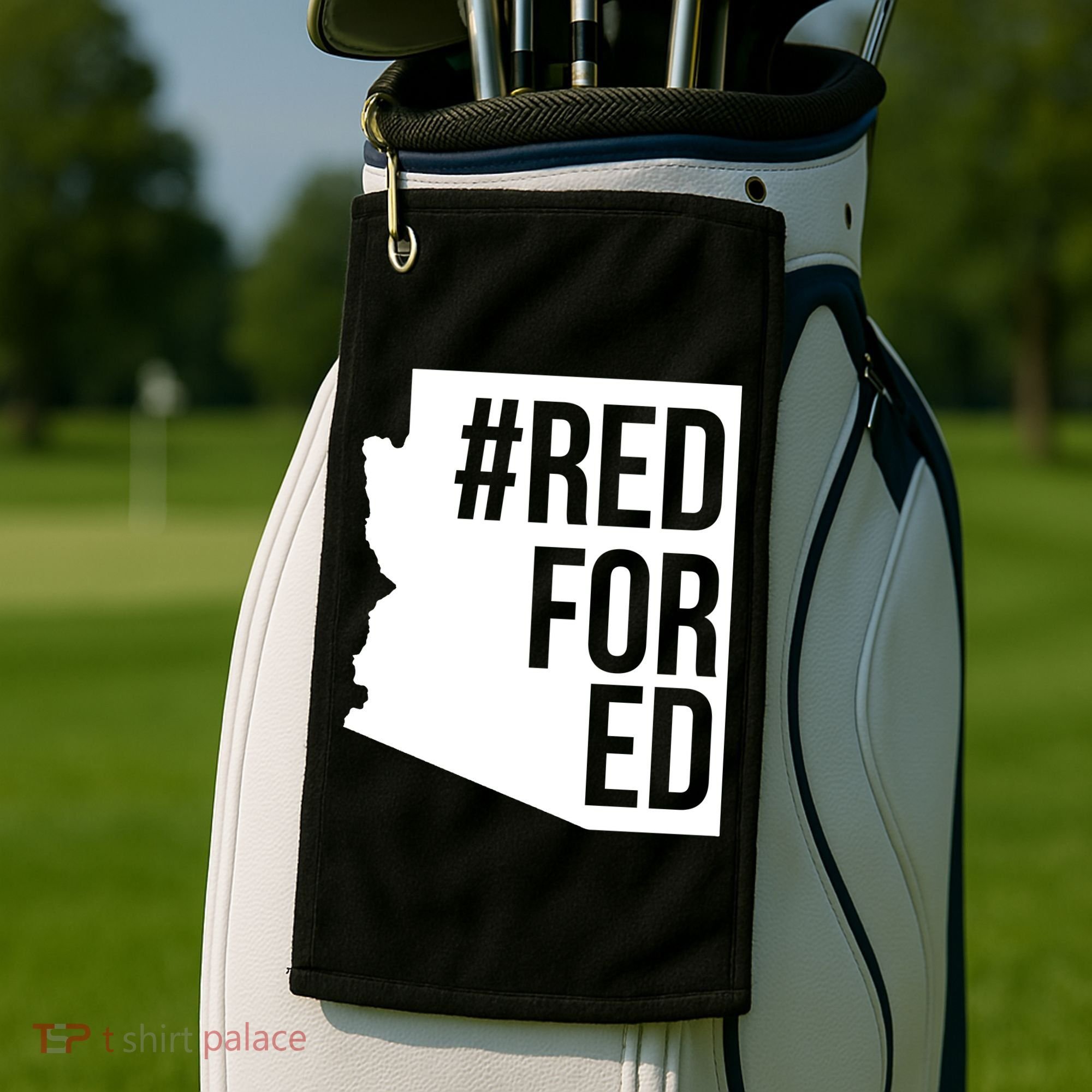 Red For Ed #RedForEd Arizona Teacher Protest Golf Towel