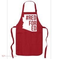 Red For Ed #RedForEd Arizona Teacher Protest Apron thumb 0