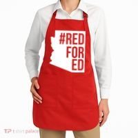 Red For Ed #RedForEd Arizona Teacher Protest Apron thumb 2