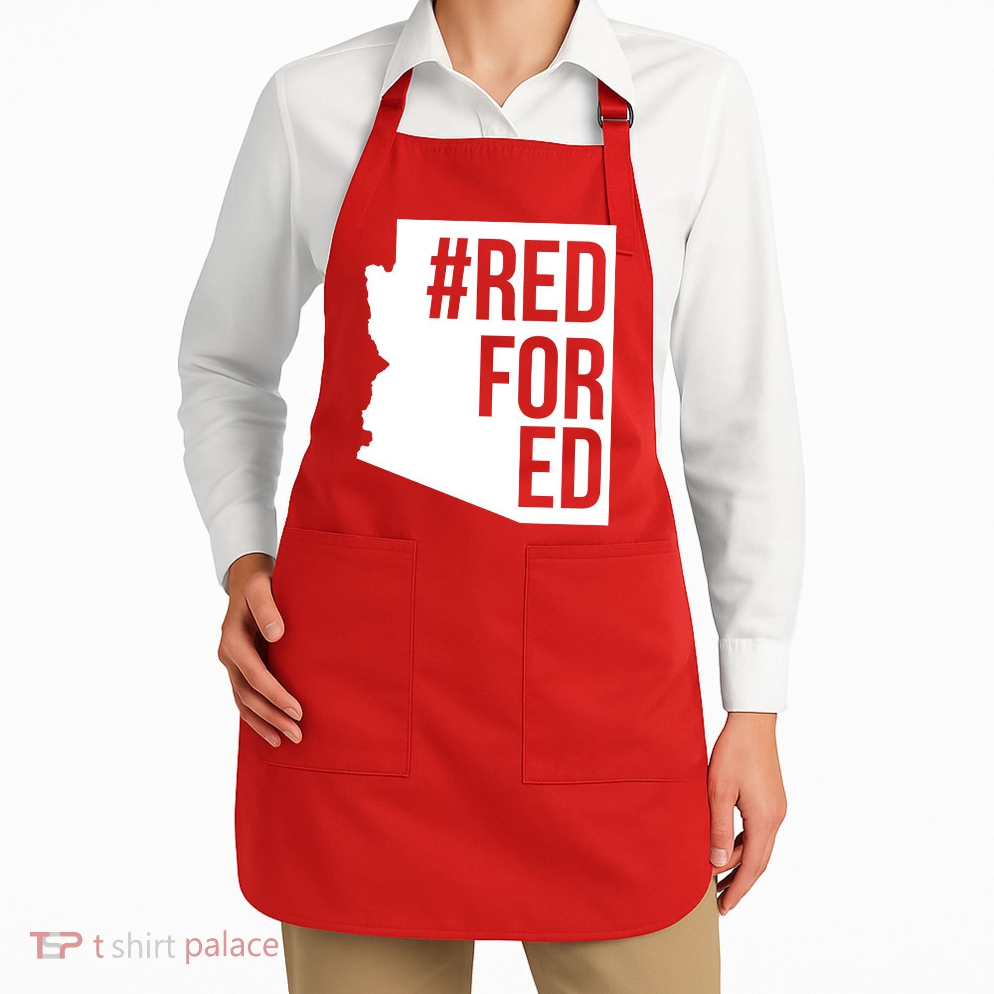 Red For Ed #RedForEd Arizona Teacher Protest Apron