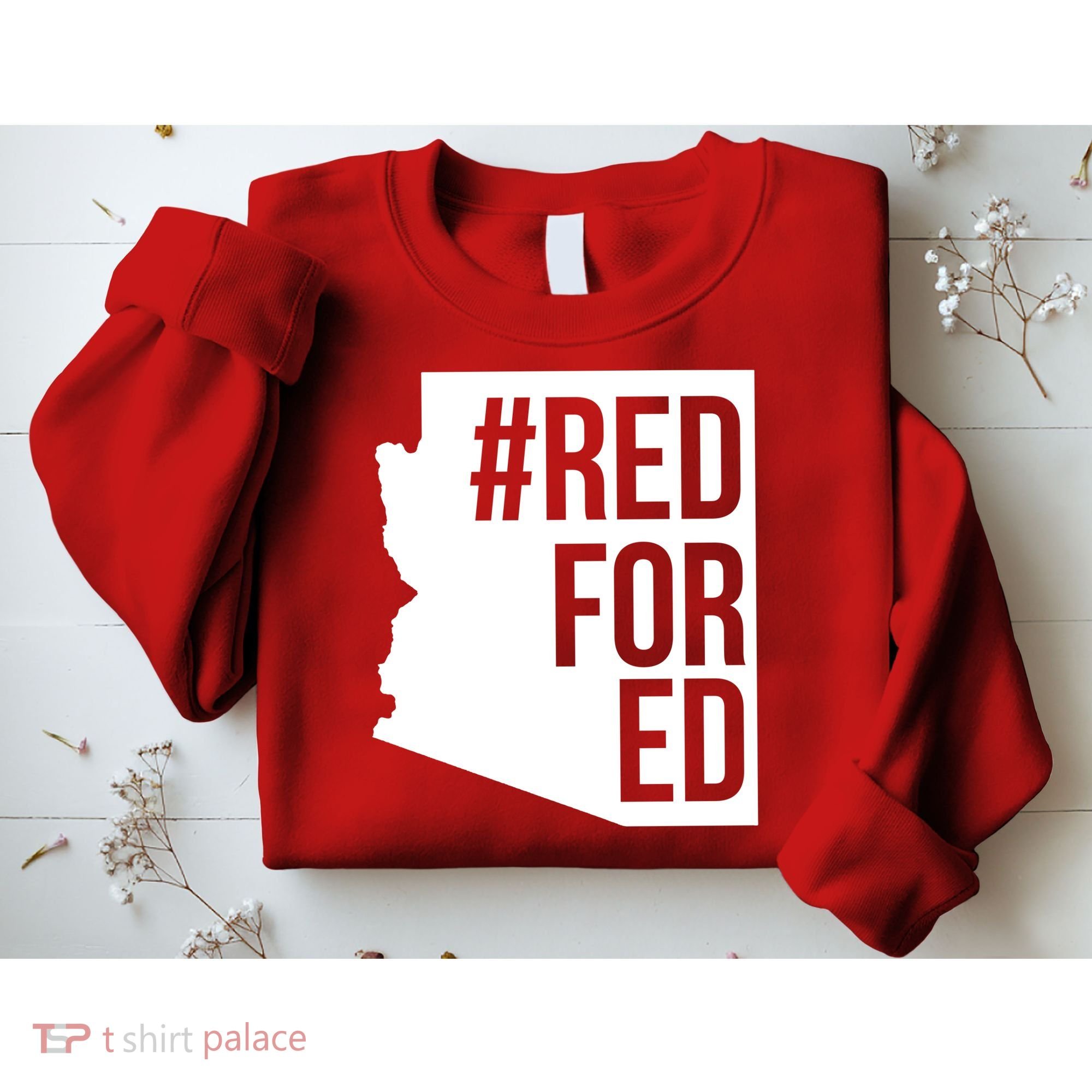 Red For Ed #RedForEd Arizona Teacher Protest Sweatshirt