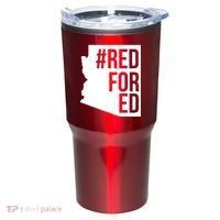 Red For Ed #RedForEd Arizona Teacher Protest Tumbler thumb 0