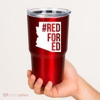 Red For Ed #RedForEd Arizona Teacher Protest Tumbler thumb 2