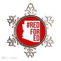 Red For Ed #RedForEd Arizona Teacher Protest Ornament thumb 0