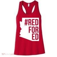 Red For Ed #RedForEd Arizona Teacher Protest Women's Tank Top thumb 0