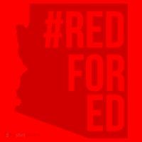 Red For Ed #RedForEd Arizona Teacher Protest Santa Hat thumb 1