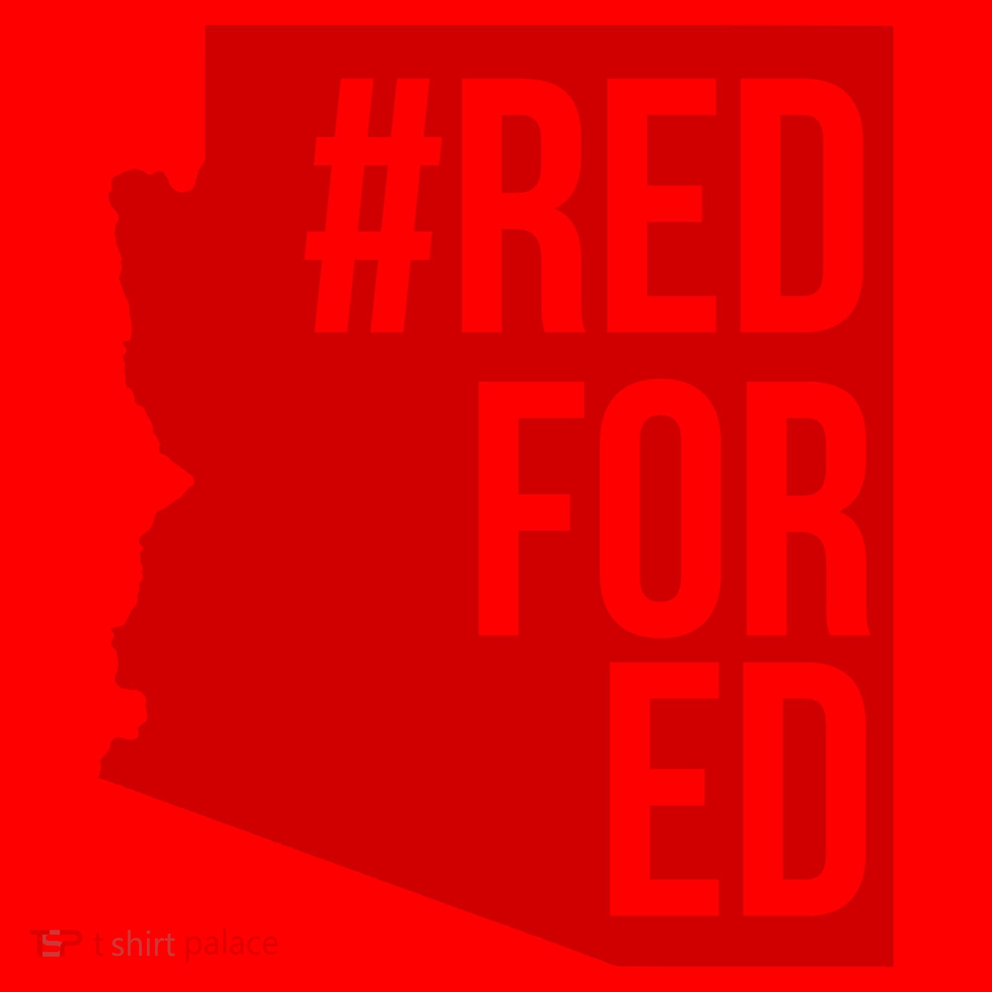 Red For Ed #RedForEd Arizona Teacher Protest Santa Hat