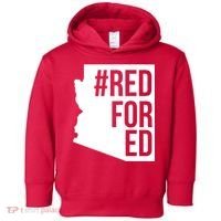 Red For Ed #RedForEd Arizona Teacher Protest Toddler Hoodie thumb 0