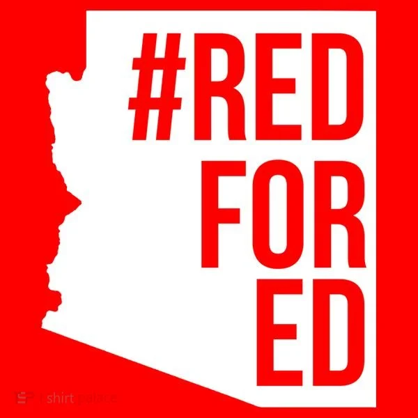 Red For Ed #RedForEd Arizona Teacher Protest Toddler Hoodie