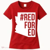 Red For Ed #RedForEd Arizona Teacher Protest Women's T-Shirt thumb 0