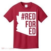 Red For Ed #RedForEd Arizona Teacher Protest Kids T-Shirt thumb 0
