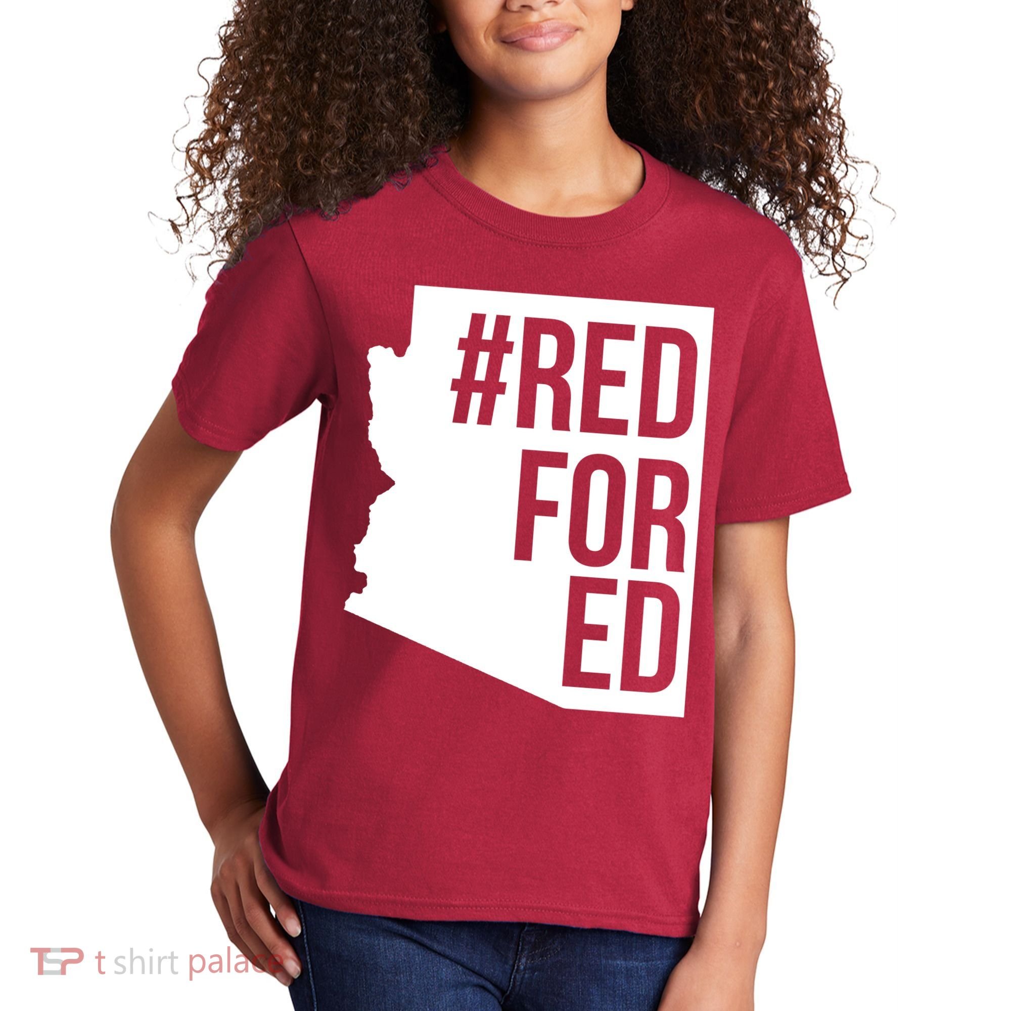 Red For Ed #RedForEd Arizona Teacher Protest Kids T-Shirt