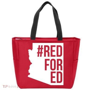 Red For Ed #RedForEd Arizona Teacher Protest Tote Bag