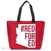 Red For Ed #RedForEd Arizona Teacher Protest Tote Bag thumb 0