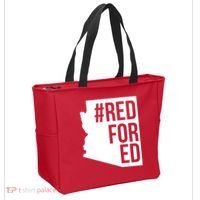 Red For Ed #RedForEd Arizona Teacher Protest Tote Bag thumb 2