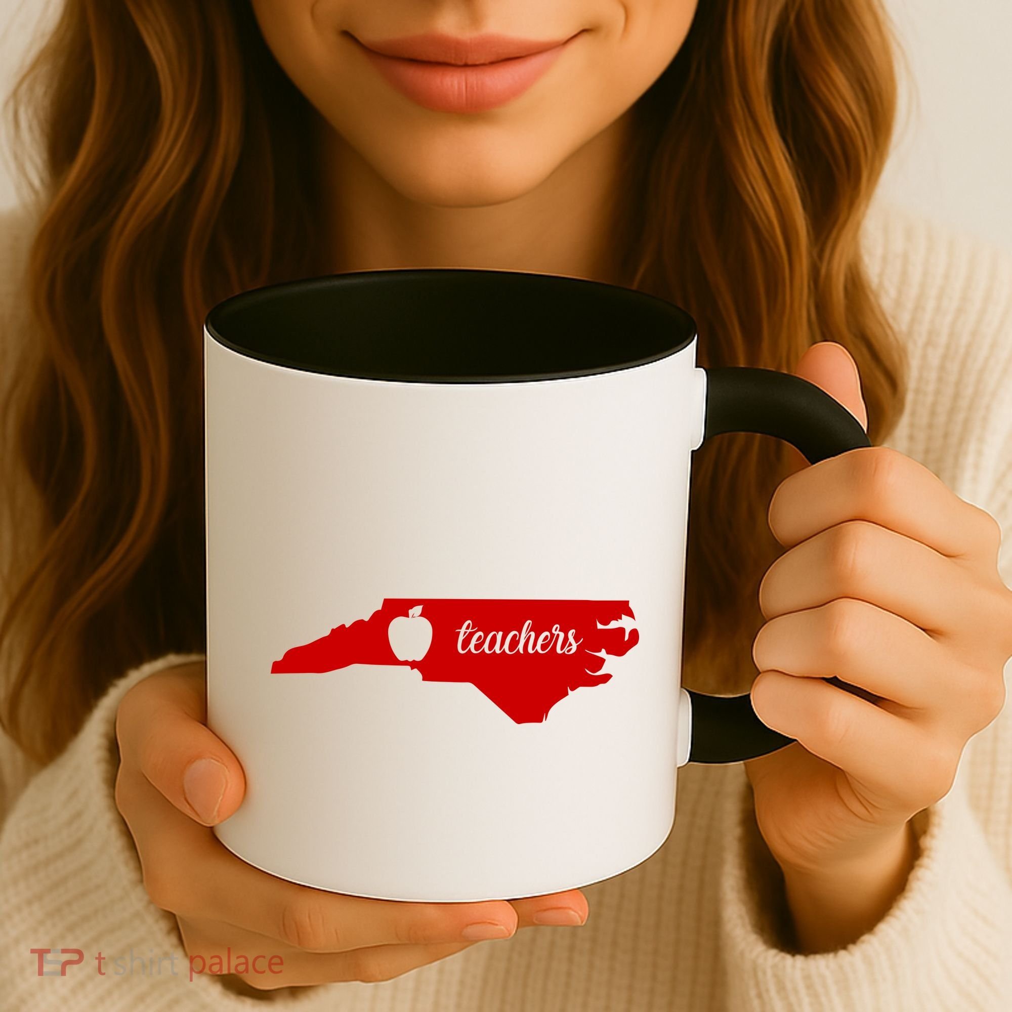 Red For Ed Teacher North Carolina Coffee Mug
