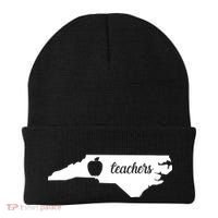 Red For Ed Teacher North Carolina Beanie thumb 0
