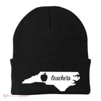 Red For Ed Teacher North Carolina Beanie thumb 0