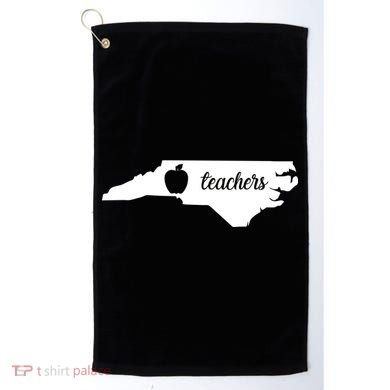 Red For Ed Teacher North Carolina Golf Towel