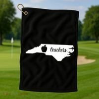 Red For Ed Teacher North Carolina Golf Towel thumb 1
