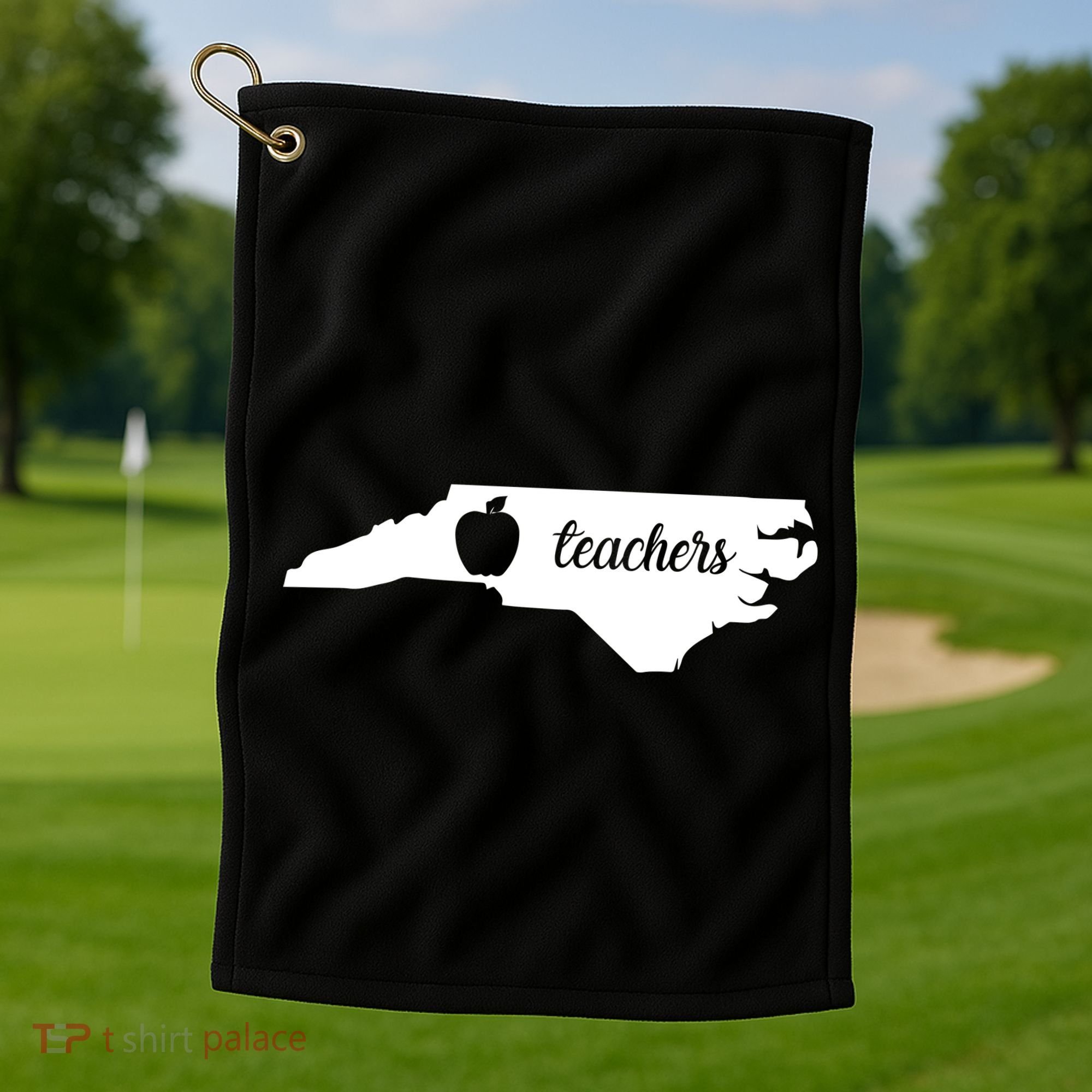Red For Ed Teacher North Carolina Golf Towel