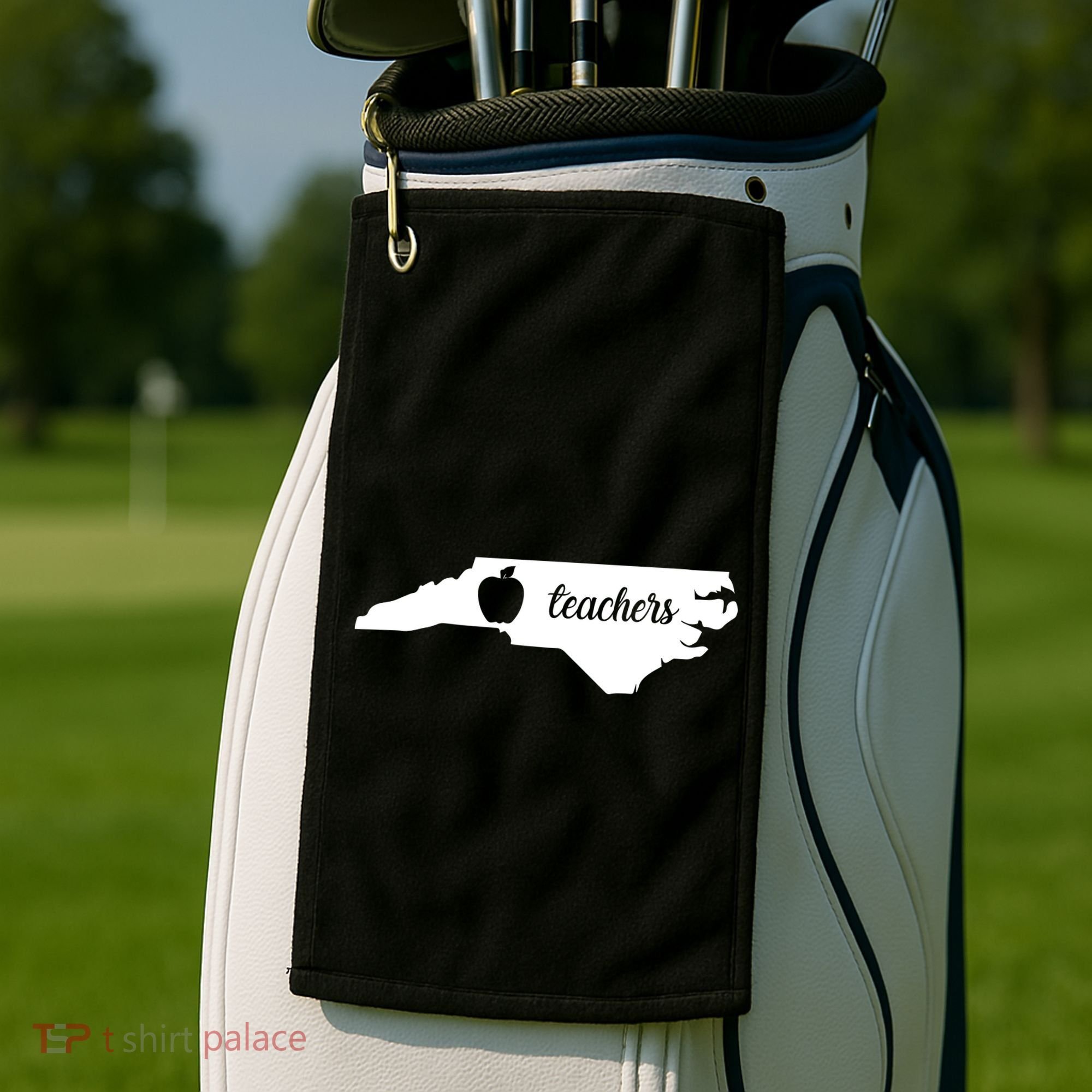Red For Ed Teacher North Carolina Golf Towel