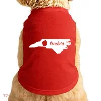 Red For Ed Teacher North Carolina Doggie Tank thumb 0