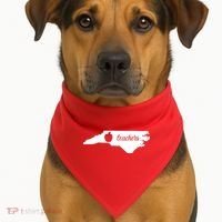 Red For Ed Teacher North Carolina USA-Made Doggie Bandana thumb 1