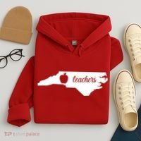 Red For Ed Teacher North Carolina Hoodie thumb 4