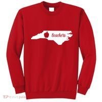 Red For Ed Teacher North Carolina Sweatshirt thumb 0