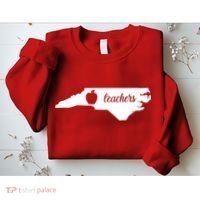 Red For Ed Teacher North Carolina Sweatshirt thumb 2