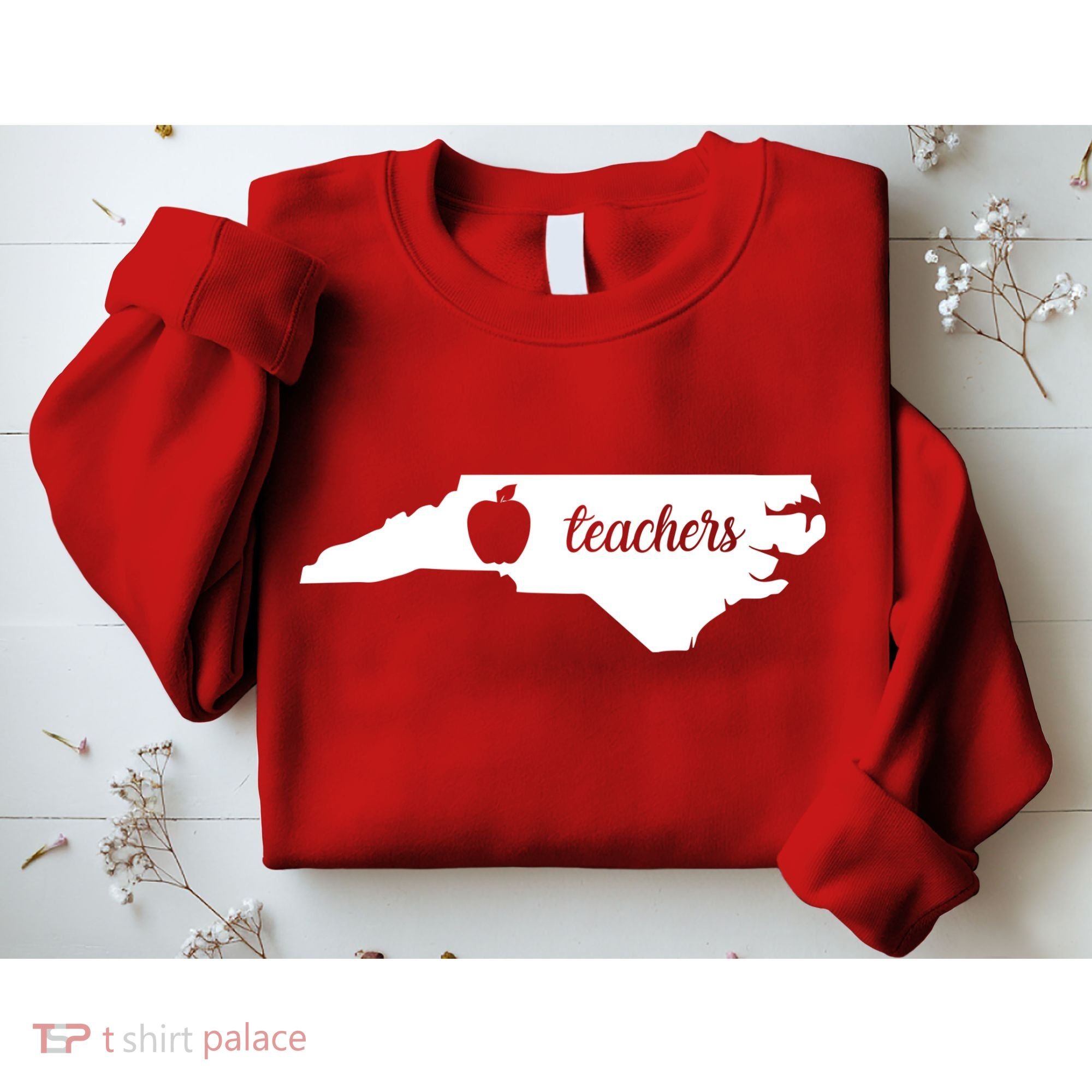 Red For Ed Teacher North Carolina Sweatshirt