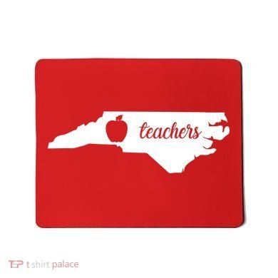 Red For Ed Teacher North Carolina Mousepad