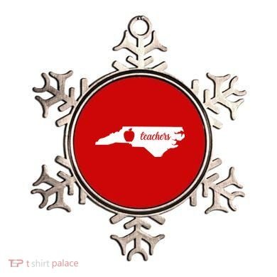 Red For Ed Teacher North Carolina Ornament