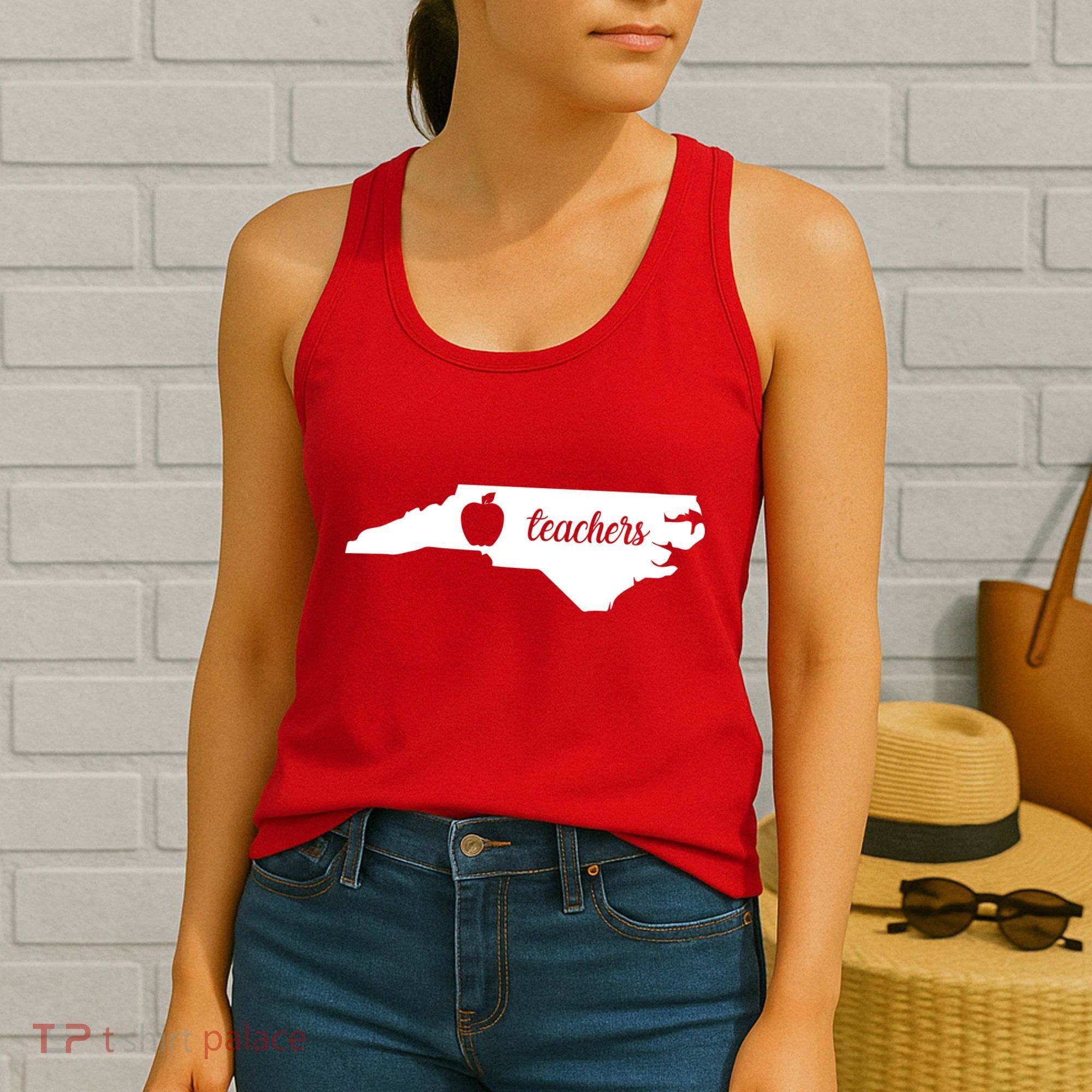 Red For Ed Teacher North Carolina Women's Tank Top