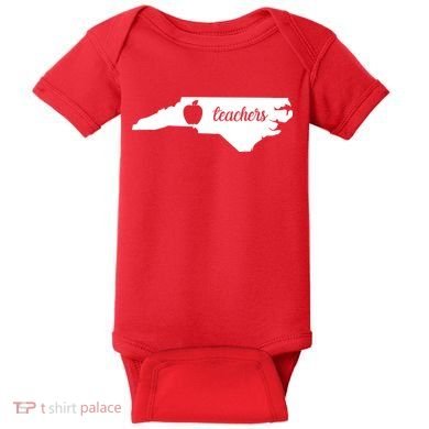 Red For Ed Teacher North Carolina Baby Bodysuit