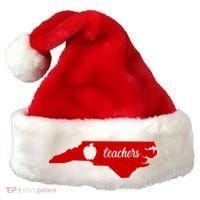 Red For Ed Teacher North Carolina Santa Hat thumb 0