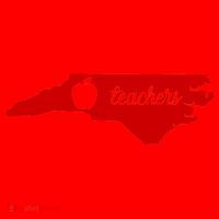 Red For Ed Teacher North Carolina Santa Hat thumb 1