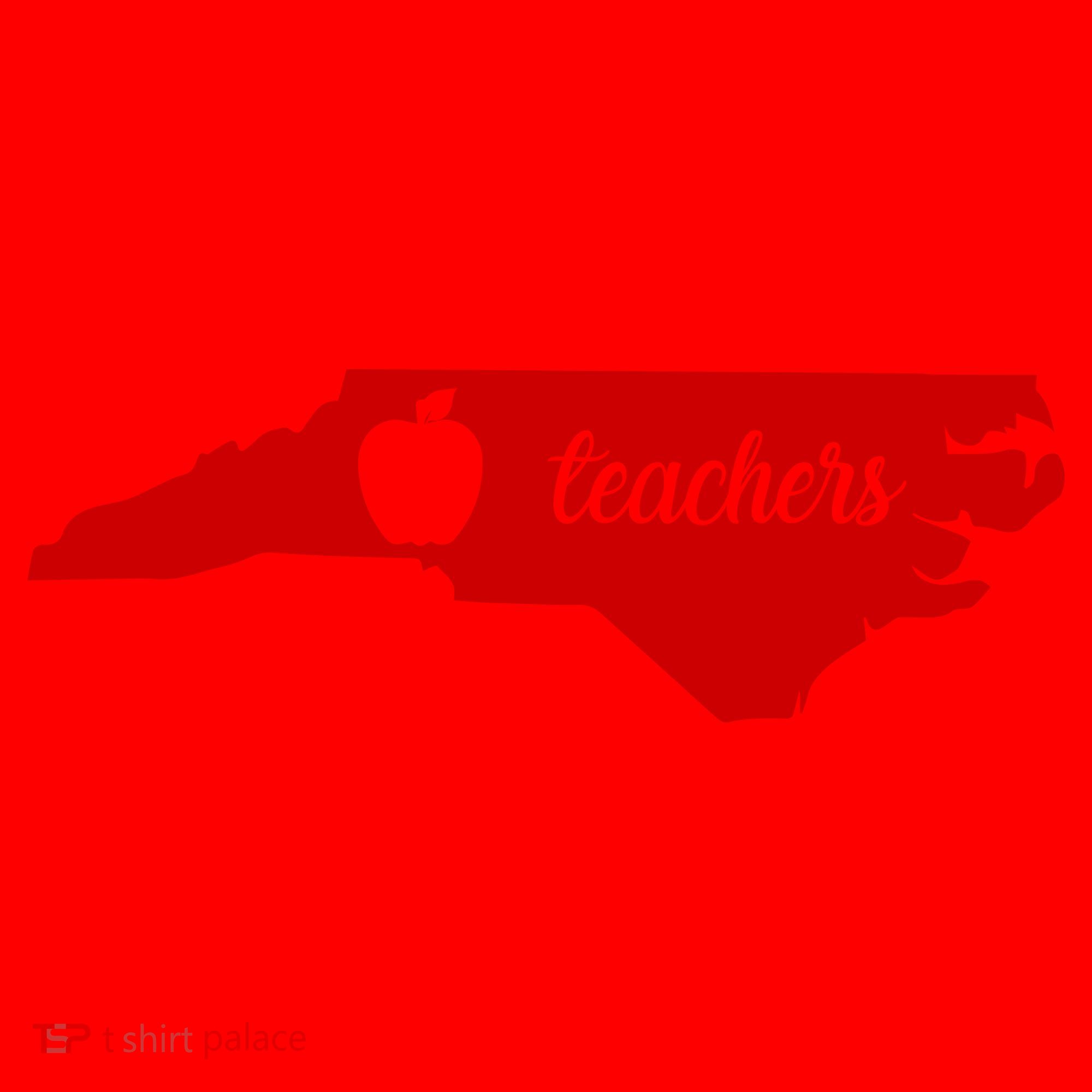 Red For Ed Teacher North Carolina Santa Hat