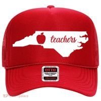 Red For Ed Teacher North Carolina Hat thumb 0