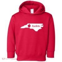 Red For Ed Teacher North Carolina Toddler Hoodie thumb 0