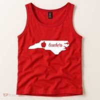 Red For Ed Teacher North Carolina Tank Top thumb 2