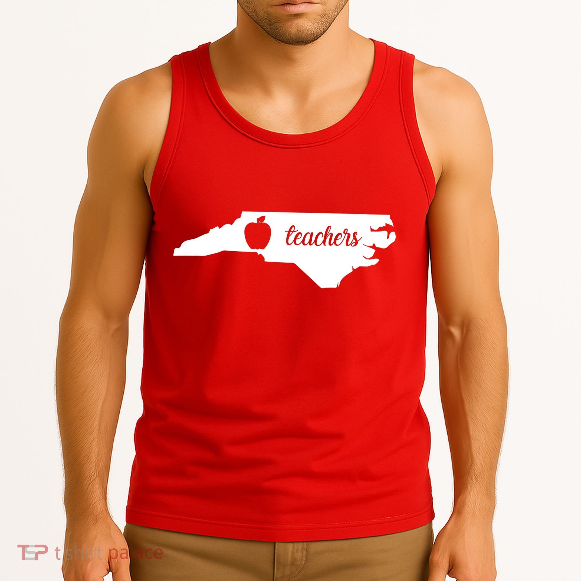 Red For Ed Teacher North Carolina Tank Top