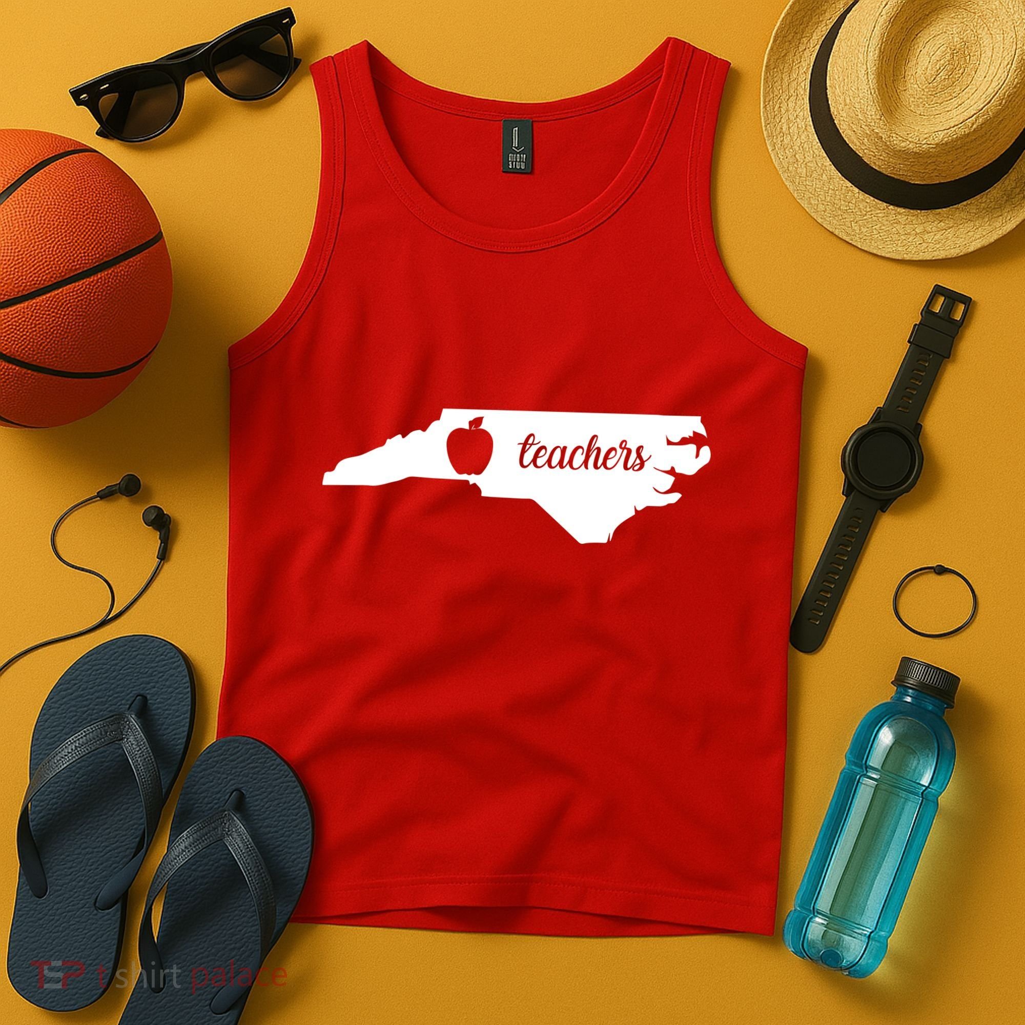 Red For Ed Teacher North Carolina Tank Top