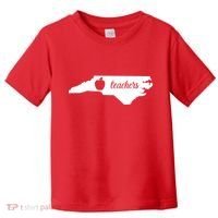 Red For Ed Teacher North Carolina Toddler T-Shirt thumb 0