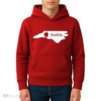 Red For Ed Teacher North Carolina Kids Hoodie thumb 4